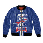 Custom Cape Verde 2026 Football Bomber Jacket Blue Sharks WC Debut - African Pride