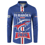 Custom Cape Verde 2026 Football Button Sweatshirt Blue Sharks WC Debut