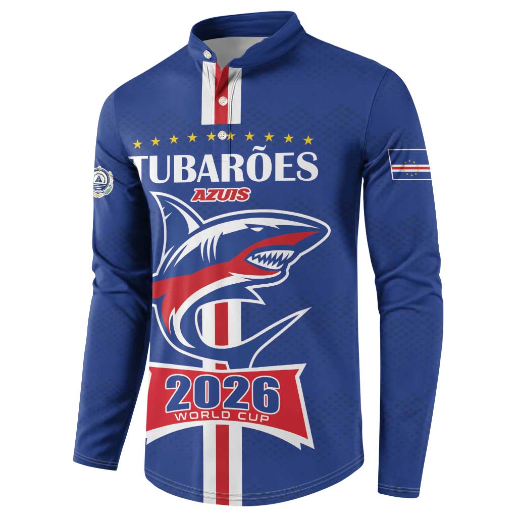 Custom Cape Verde 2026 Football Button Sweatshirt Blue Sharks WC Debut