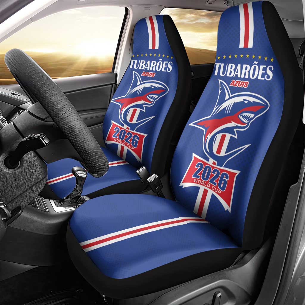 Cape Verde 2026 Football Car Seat Cover Blue Sharks WC Debut - African Pride