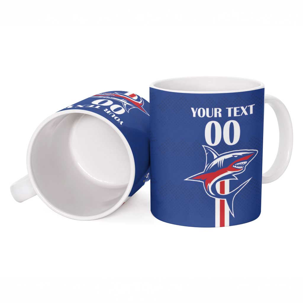 Custom Cape Verde 2026 Football Ceramic Mug Blue Sharks WC Debut