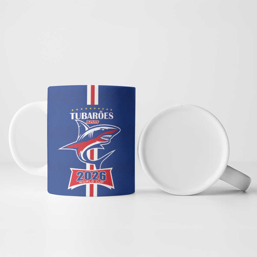 Custom Cape Verde 2026 Football Ceramic Mug Blue Sharks WC Debut