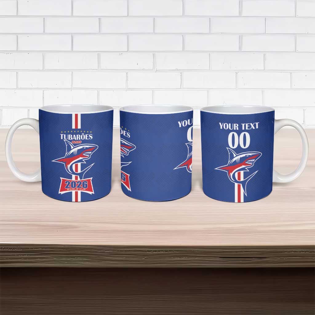 Custom Cape Verde 2026 Football Ceramic Mug Blue Sharks WC Debut