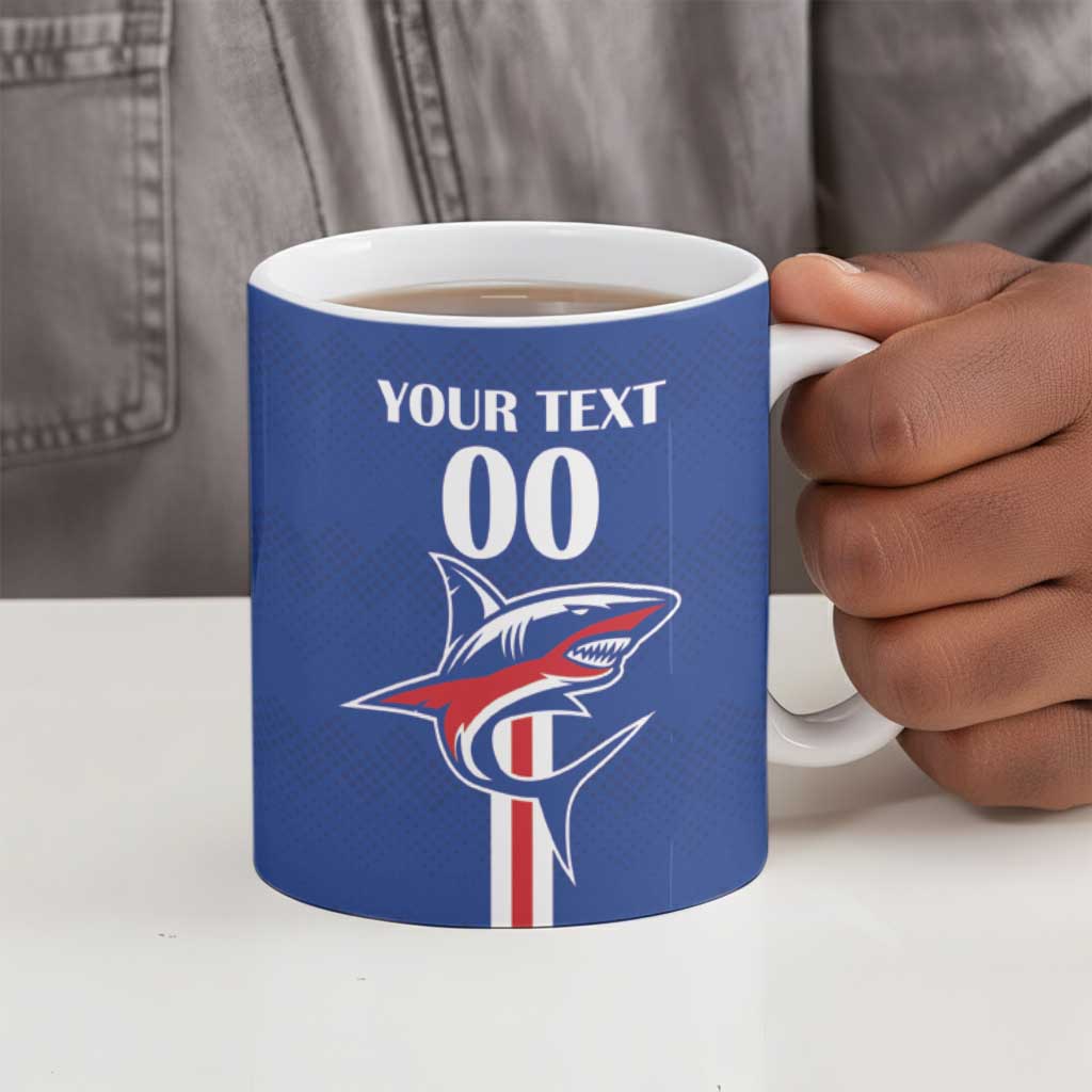 Custom Cape Verde 2026 Football Ceramic Mug Blue Sharks WC Debut