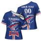 Custom Cape Verde 2026 Football Cross Shoulder Shirt Blue Sharks WC Debut