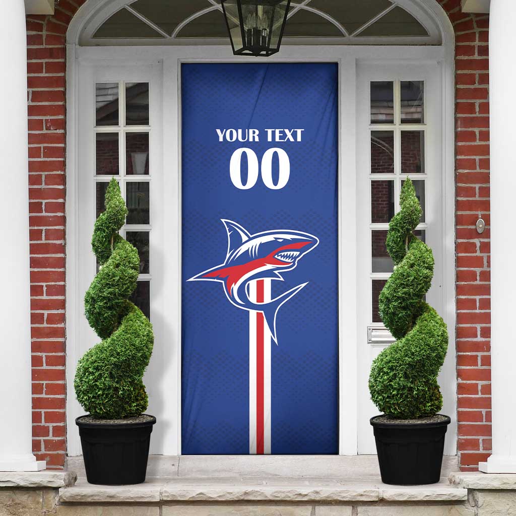 Custom Cape Verde 2026 Football Door Cover Blue Sharks WC Debut