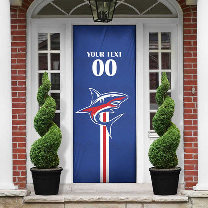 Custom Cape Verde 2026 Football Door Cover Blue Sharks WC Debut