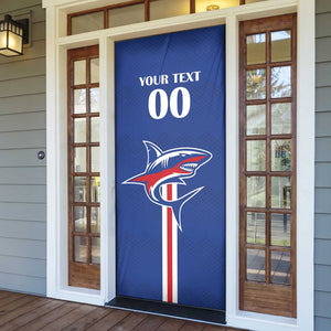 Custom Cape Verde 2026 Football Door Cover Blue Sharks WC Debut
