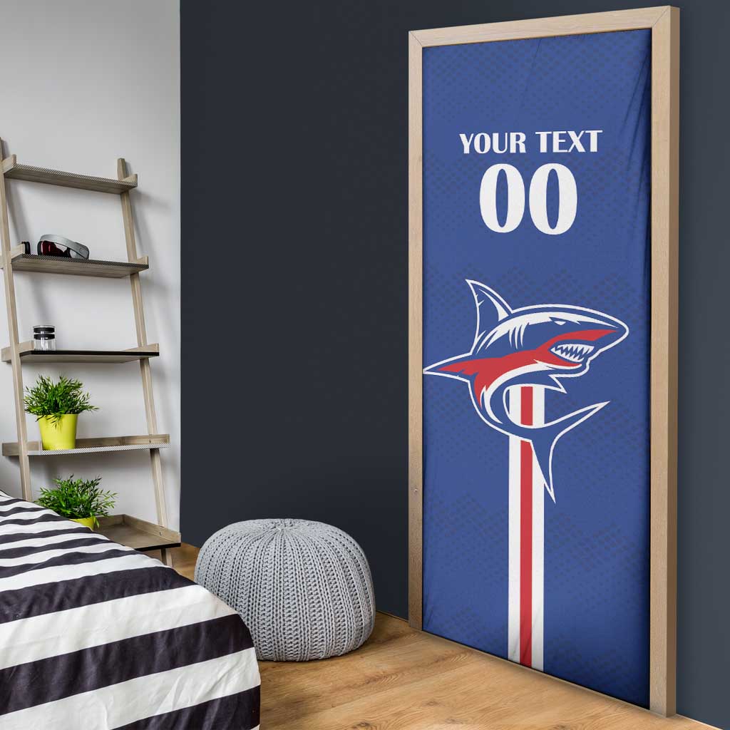 Custom Cape Verde 2026 Football Door Cover Blue Sharks WC Debut