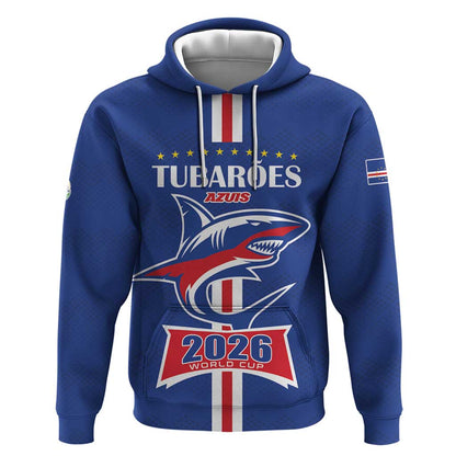 Custom Cape Verde 2026 Football Hoodie Blue Sharks WC Debut - African Pride