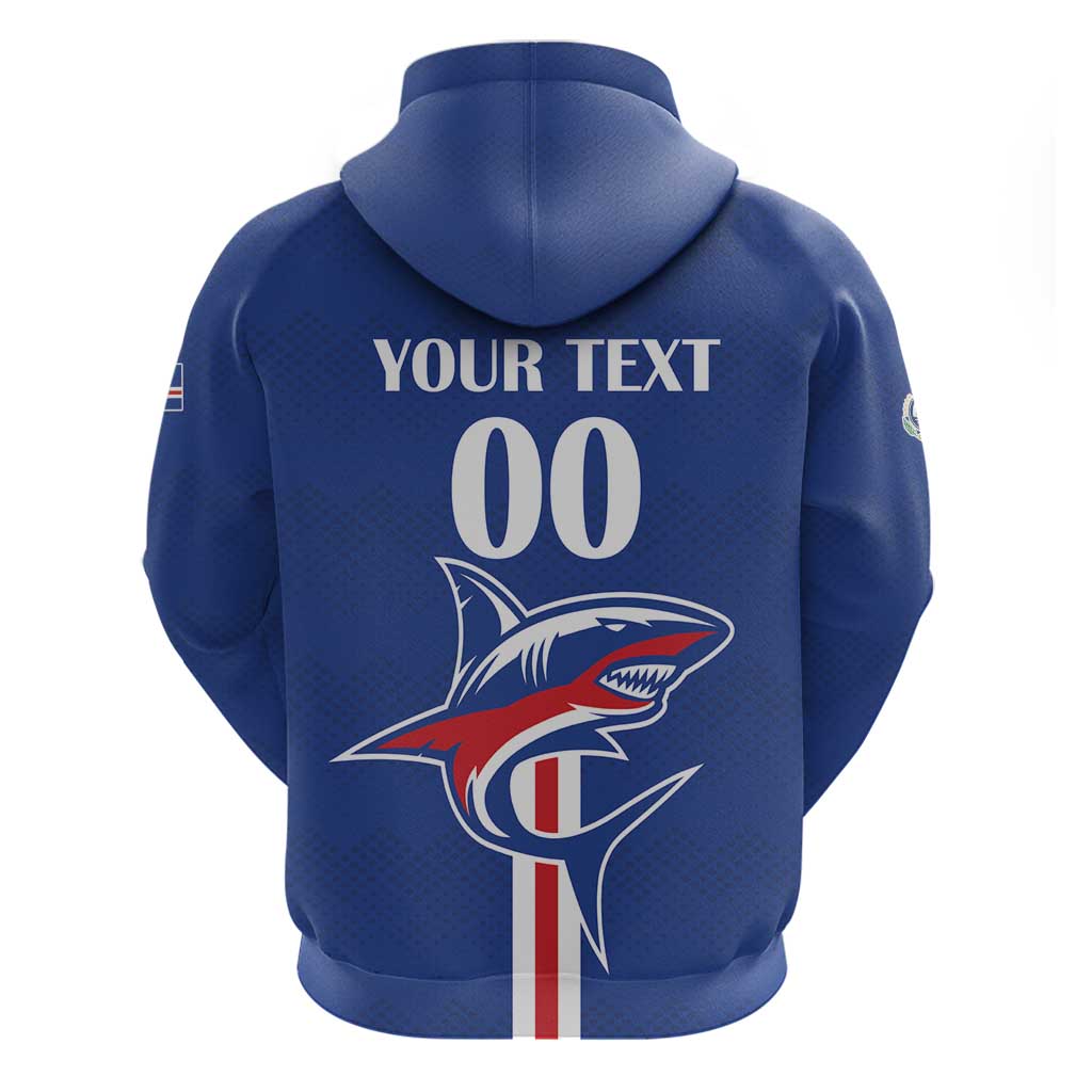 Custom Cape Verde 2026 Football Hoodie Blue Sharks WC Debut - African Pride