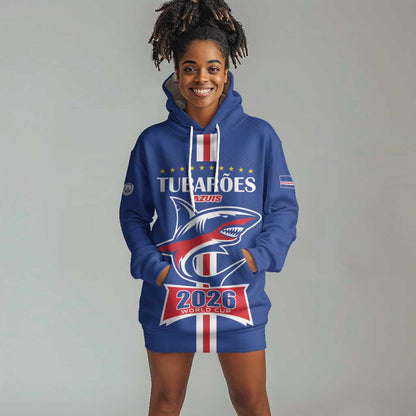 Custom Cape Verde 2026 Football Hoodie Dress Blue Sharks WC Debut - African Pride
