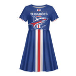 Custom Cape Verde 2026 Football Kid Short Sleeve Dress Blue Sharks WC Debut - African Pride