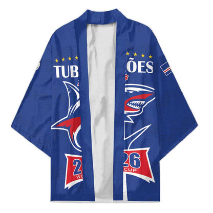 Custom Cape Verde 2026 Football Kimono Blue Sharks WC Debut