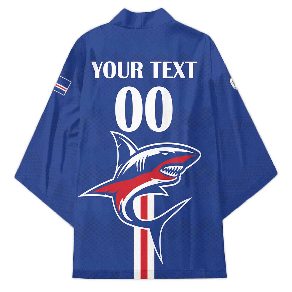 Custom Cape Verde 2026 Football Kimono Blue Sharks WC Debut