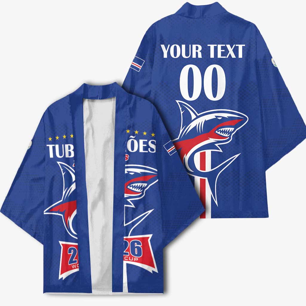 Custom Cape Verde 2026 Football Kimono Blue Sharks WC Debut