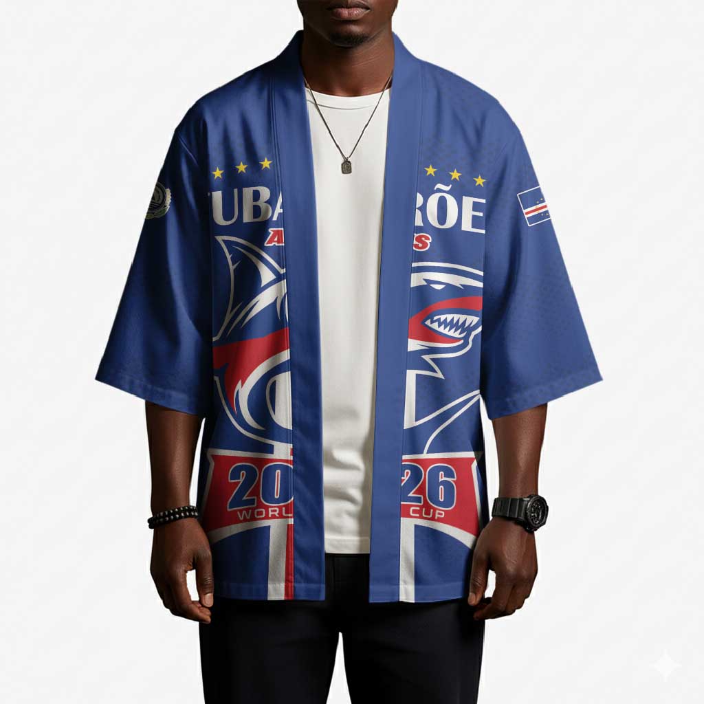 Custom Cape Verde 2026 Football Kimono Blue Sharks WC Debut