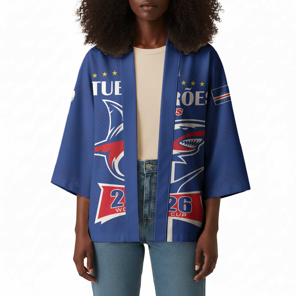 Custom Cape Verde 2026 Football Kimono Blue Sharks WC Debut