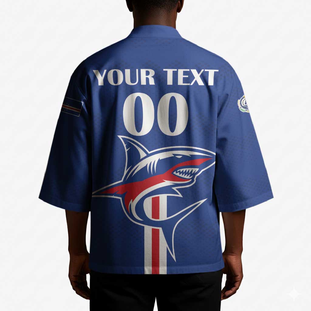 Custom Cape Verde 2026 Football Kimono Blue Sharks WC Debut