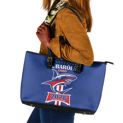 Cape Verde 2026 Football Leather Tote Bag Blue Sharks WC Debut - African Pride