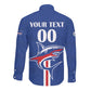 Custom Cape Verde 2026 Football Long Sleeve Button Shirt Blue Sharks WC Debut - African Pride