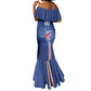 Custom Cape Verde 2026 Football Mermaid Dress Blue Sharks WC Debut - African Pride