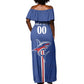 Custom Cape Verde 2026 Football Off Shoulder Maxi Dress Blue Sharks WC Debut - African Pride