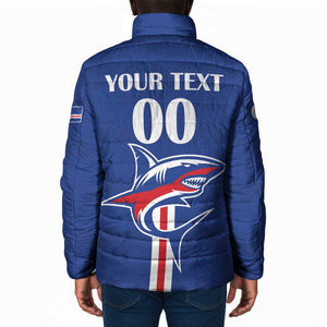 Custom Cape Verde 2026 Football Padded Jacket Blue Sharks WC Debut