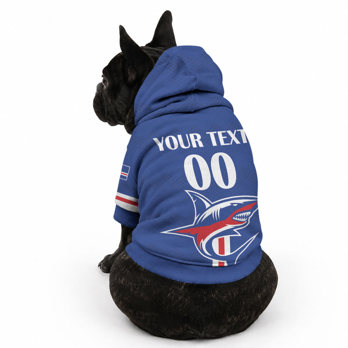 Custom Cape Verde 2026 Football Pet Hoodie Blue Sharks WC Debut