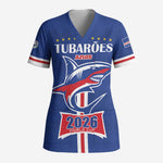 Custom Cape Verde 2026 Football Scrub Top Blue Sharks WC Debut - African Pride