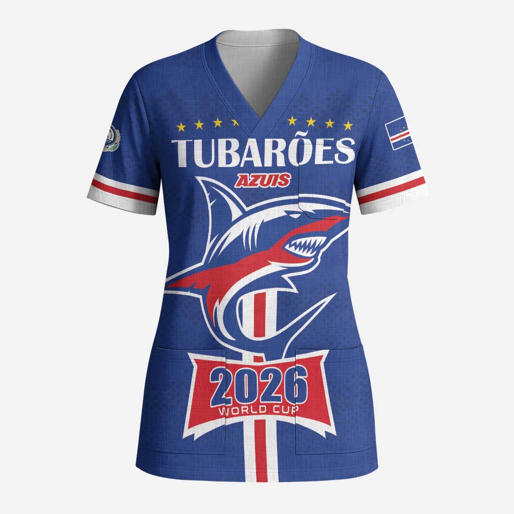 Custom Cape Verde 2026 Football Scrub Top Blue Sharks WC Debut - African Pride