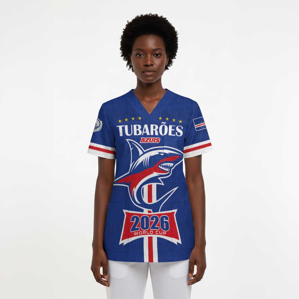 Custom Cape Verde 2026 Football Scrub Top Blue Sharks WC Debut - African Pride