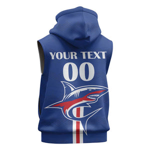Custom Cape Verde 2026 Football Sleeveless Zip Hoodie Blue Sharks WC Debut - African Pride