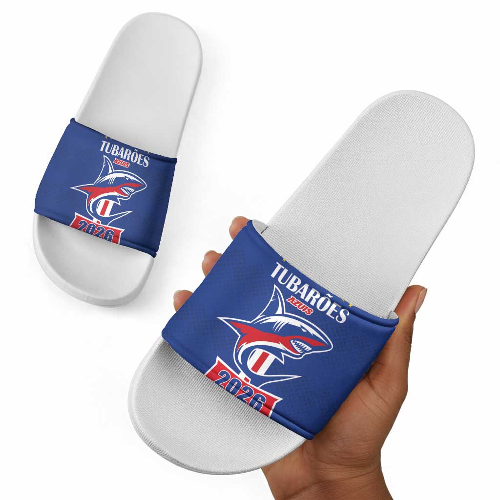 Cape Verde 2026 Football Slide Sandals Blue Sharks WC Debut