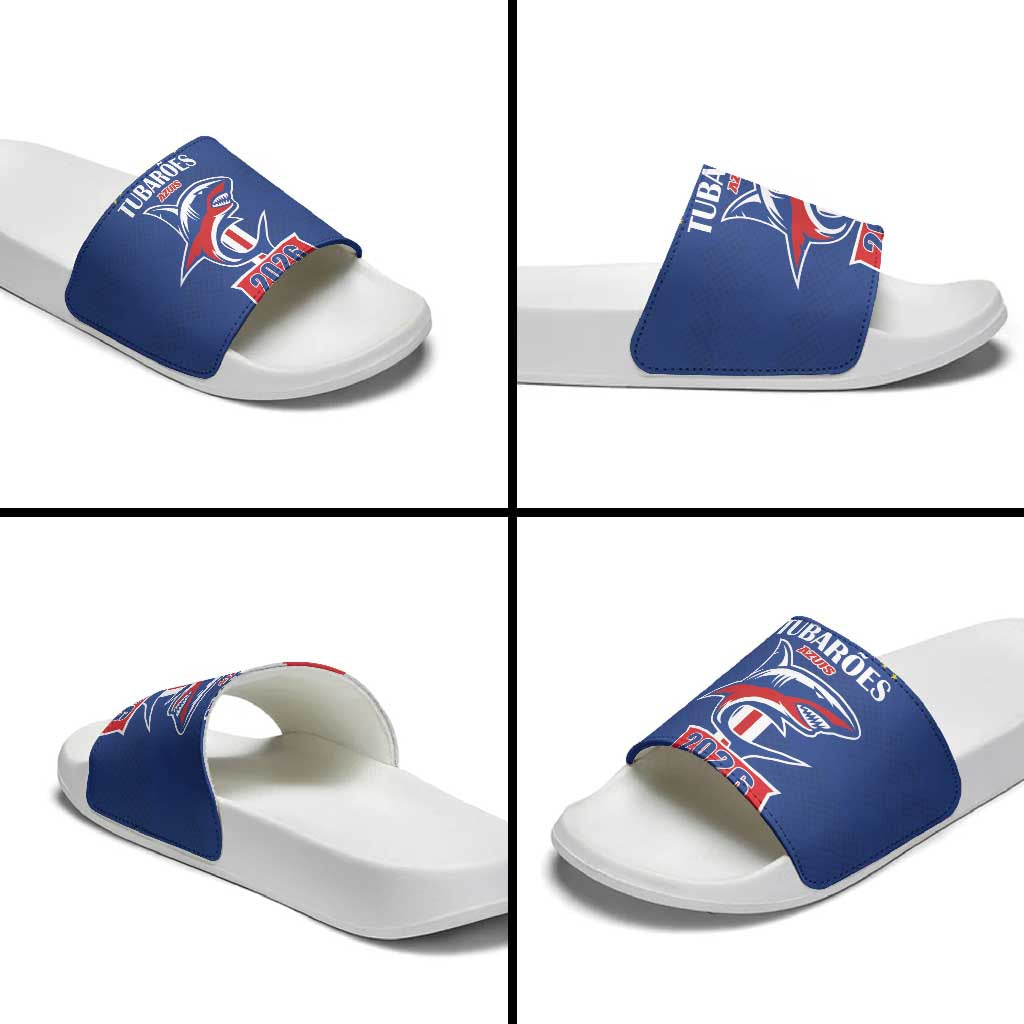 Cape Verde 2026 Football Slide Sandals Blue Sharks WC Debut