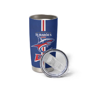 Custom Cape Verde 2026 Football Tumbler Cup Blue Sharks WC Debut - African Pride