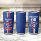 Custom Cape Verde 2026 Football Tumbler Cup Blue Sharks WC Debut - African Pride