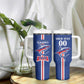 Custom Cape Verde 2026 Football Tumbler With Handle Blue Sharks WC Debut - African Pride