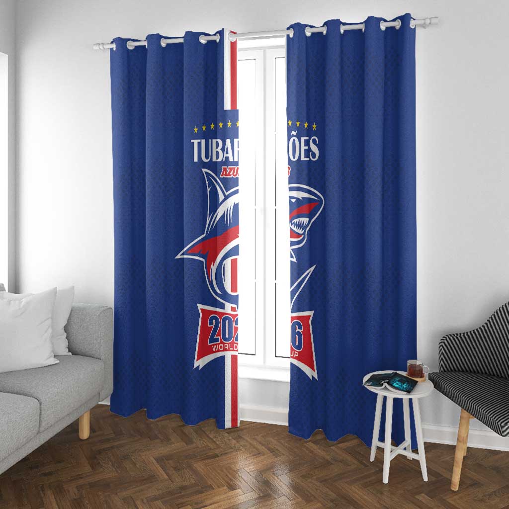 Cape Verde 2026 Football Window Curtain Blue Sharks WC Debut - African Pride