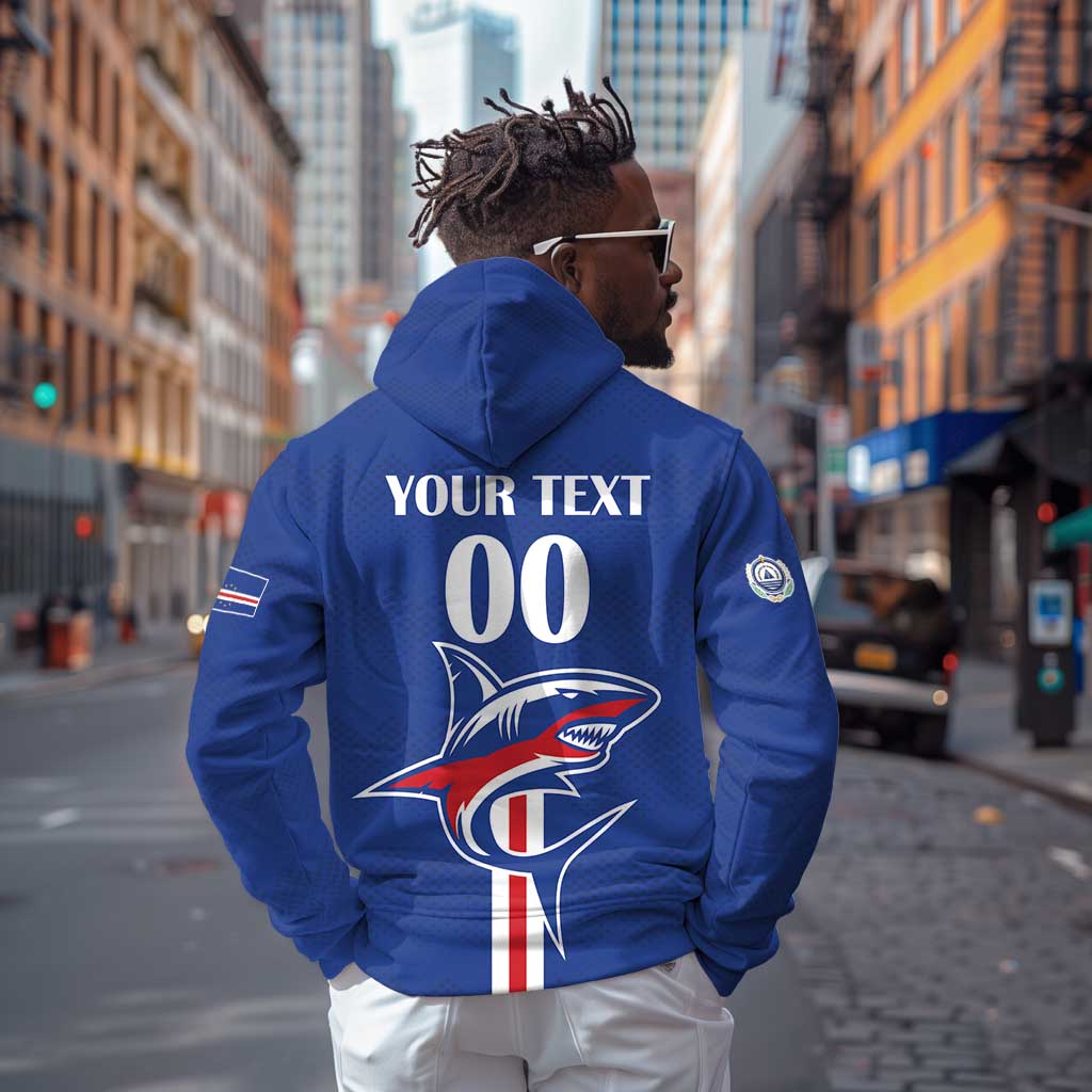 Custom Cape Verde 2026 Football Zip Hoodie Blue Sharks WC Debut - African Pride