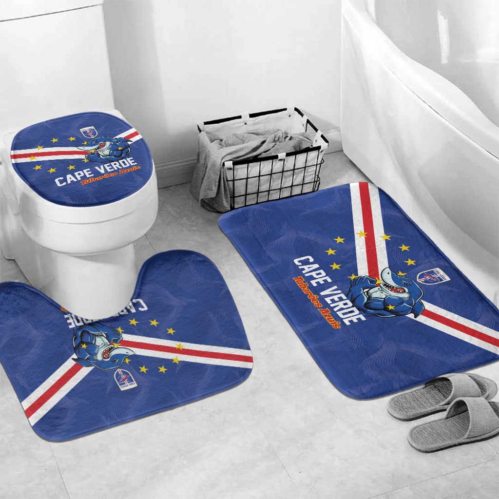 Cape Verde Football Bathroom Set Tubaroes Azuis Make History