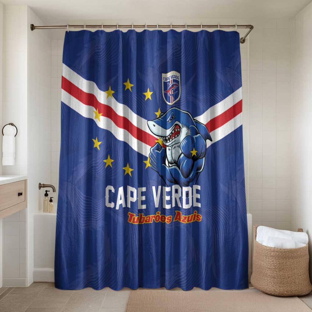 Cape Verde Football Bathroom Set Tubaroes Azuis Make History