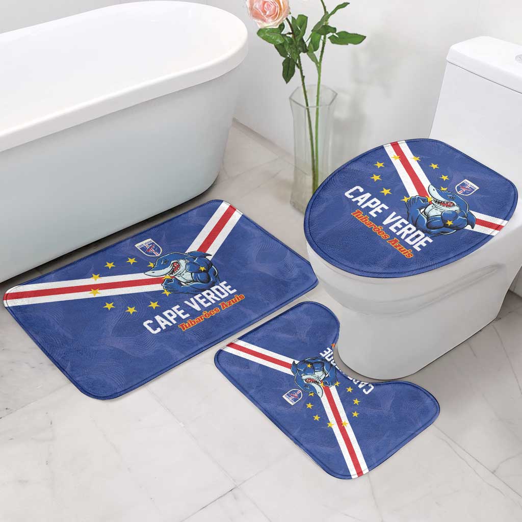 Cape Verde Football Bathroom Set Tubaroes Azuis Make History