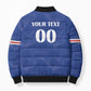 Custom Cape Verde Football Bomber Puffer Jacket Tubaroes Azuis Make History