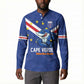 Custom Cape Verde Football Button Sweatshirt Tubaroes Azuis Make History