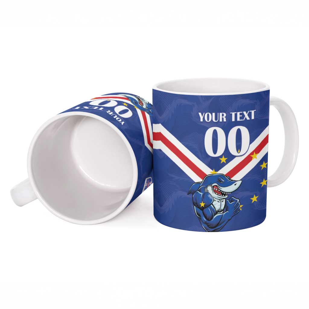 Custom Cape Verde Football Ceramic Mug Tubaroes Azuis Make History