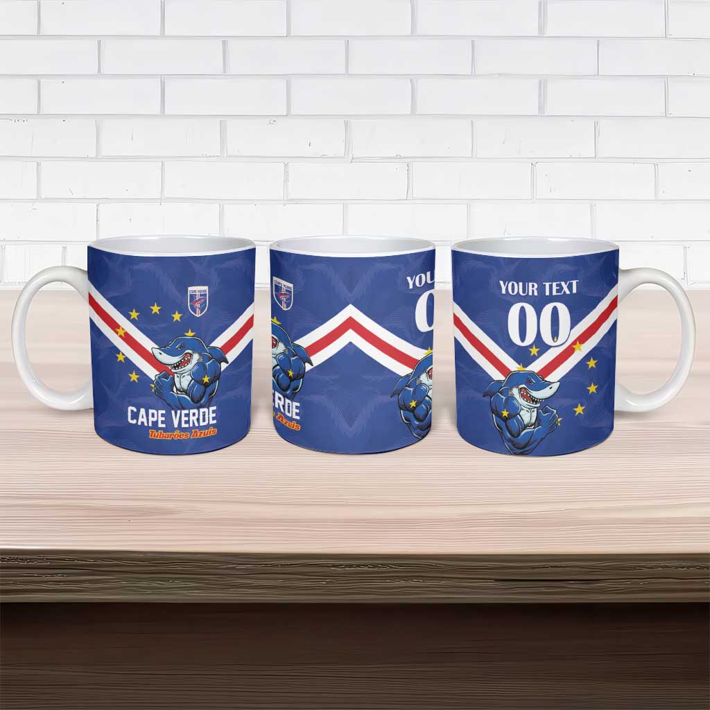 Custom Cape Verde Football Ceramic Mug Tubaroes Azuis Make History