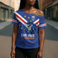Custom Cape Verde Football Cross Shoulder Shirt Tubaroes Azuis Make History