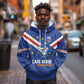 Custom Cape Verde Football Hoodie Tubaroes Azuis Make History - African Pride