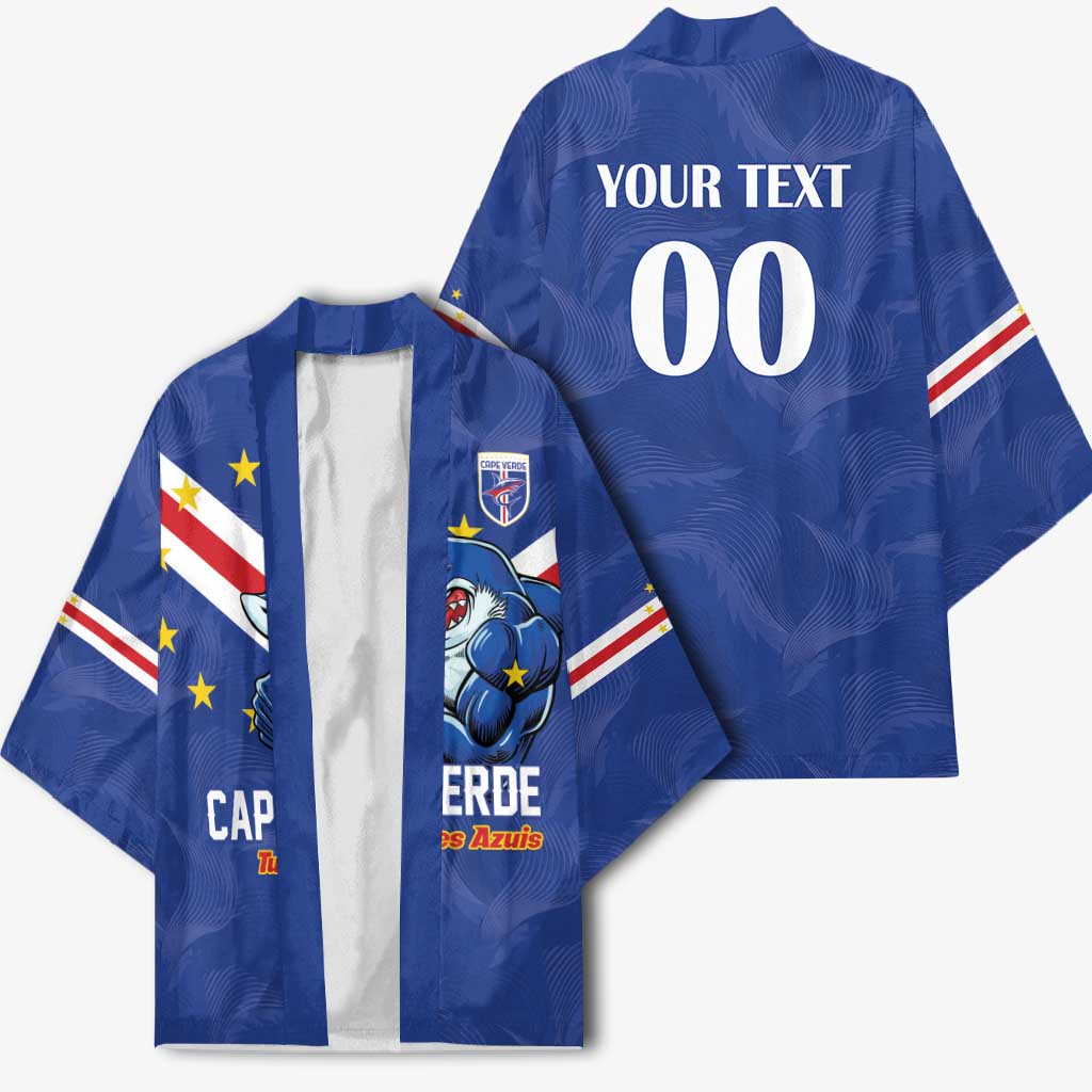 Custom Cape Verde Football Kimono Tubaroes Azuis Make History